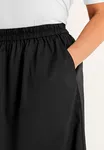 Vävd Midikjol Med Fickor - Black