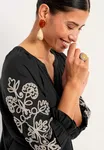 Blus Med Brodyr - Black/Beige