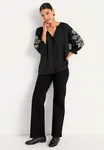 Blus Med Brodyr - Black/Beige