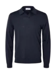 Långärmad Polotröja - Navy Blazer