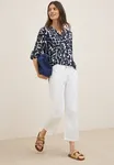 Mönstrad Blus - Urban Dark Blue               