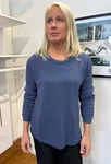 Stickad Tröja - Thunder Blue