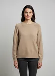 Stickad Tröja - Beige Melange