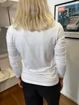 Långärmad Bas Topp - White