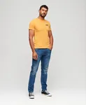 Essential Logo T-Shirt - Ochre Yellow Marl/Green