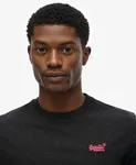 Essential Logo T-Shirt - Raven Black Marl/Pink