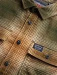 Overshirt Ullblandning - Western Ombre Olive Green