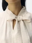 Blus Med Knytdetalj - White Sand