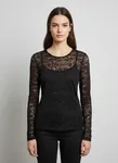 Långärmad Spetstopp - Black Beauty