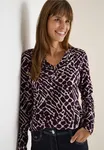 Mönstrad Topp - Eggplant Red                  