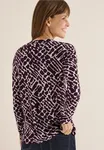 Mönstrad Topp - Eggplant Red                  