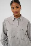 Skjorta Med Rosetter - Grey/White Stripe