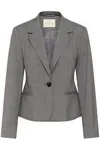 Kavaj - Grey Melange / Chalk Stripe