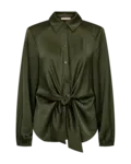 Blus Med Knytdetalj - Kombu Green