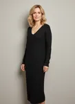 Stickad Klänning Susanne - Solid Black