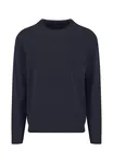 Stickad Tröja Med Rund Hals - Navy
