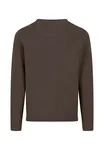 Stickad Tröja Med Rund Hals - Dk Brown