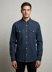 Western Skjorta - Dk Denim