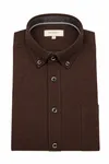 Melange Brushed Shirt - Dk Burgundy Mel