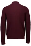 Halv Zip Cardigan - Dk Burgundy Mel