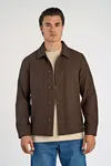 Superflex Brushed Overshirt - Brown Mel