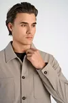 Superflex Brushed Overshirt - Stone Mel