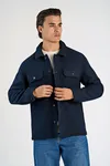 Overshirt i Ullblandning - Navy