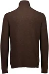 Lammullströja Half Zip - Dk Brown Mel