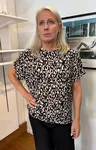 Mönstrad Topp - Black / Beige