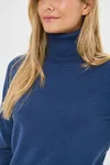 Stickad Polotröja - Pageant Blue Melange