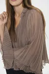 Blus Med Volangärm - Pine Bark