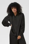 Blus Med Puffärm - Black Deep