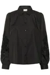 Blus Med Puffärm - Black Deep