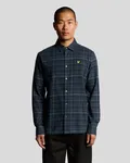 Flannelskjorta - Dark Navy/ Tree Green (y060)