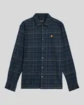 Flannelskjorta - Dark Navy/ Tree Green (y060)