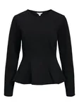Dorina L/S Re Sculpture Top - Black