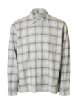 Rlxedwin Check Light Overshirt - Light Grey Melange Multi Checks