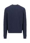 Kabelstickad Cardigan - Navy