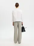 Kostymbyxa Rita Wide Pant  - Island Fossil Melange