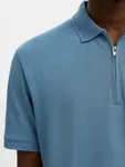 Piketröja Fave Zip Polo - Blue Mirage