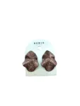 Lip Earrings Small - Brown Glitter