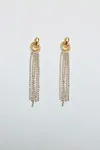 Strass Knot Earrings - Gold Strass