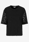 Julia Lace T-shirt - Black