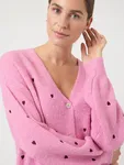 Fleur Ls Knit Cardigan - Begonia Pink