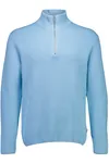 Half Zip Rib Knit - Soft Blue