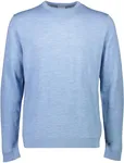 Tröja 100 % Merino Crew Neck Knit - Lt Blue Mel