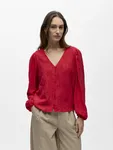 Blus Jada Suki V-neck Top - Poinsettia