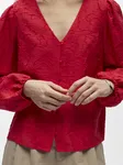 Blus Jada Suki V-neck Top - Poinsettia