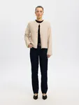 Lulu New Ls Knit Cardigan - Birch Melange