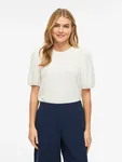 Vila Top O-Neck  - Snow White